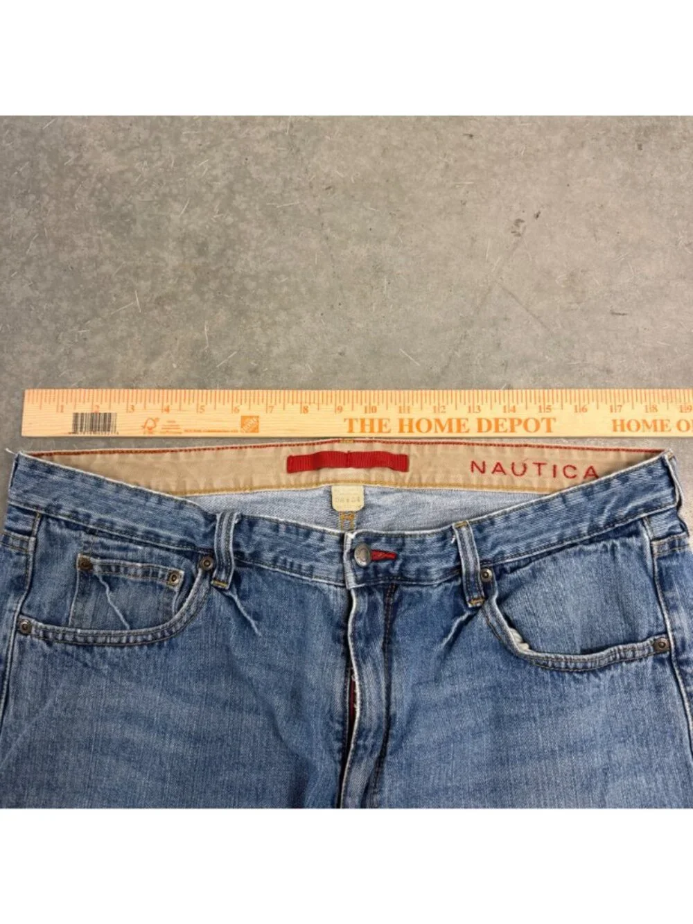 Nautica 2000's Baggy Wide Leg Denim Jeans Mens 36x34